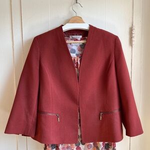 Deep rust blazer w/ coordinating shell